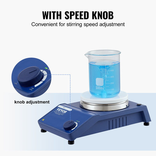 VEVOR Magnetic Stirrer Stir Plate Kit 0-1500 RPM Ρυθμιζόμενη ταχύτητα Max 21L