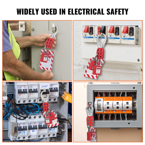VEVOR Electrical Lockout Tagout Kit, 26 PCS Safety Loto Kit Περιλαμβάνει λουκέτα, Hasps, Tags, Nylon δεσμούς και τσάντα μεταφοράς, Lockout Tagout Safety Tools for Industrial, Electric Power, Μηχανήματα