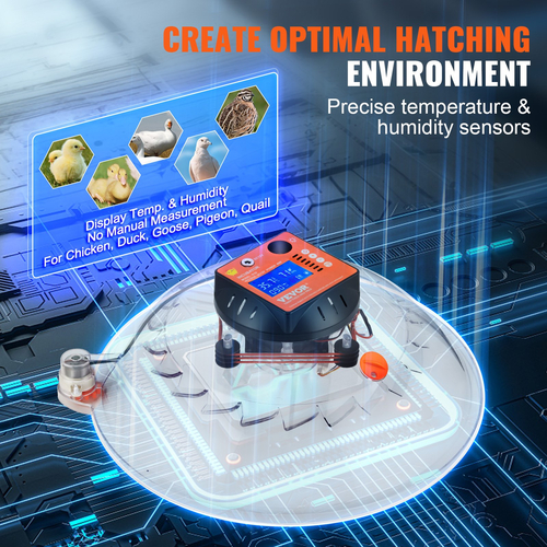 Εκκολαπτήρια αυγών VEVOR για επώαση αυγών Auto Egg Turning 24 Eggs