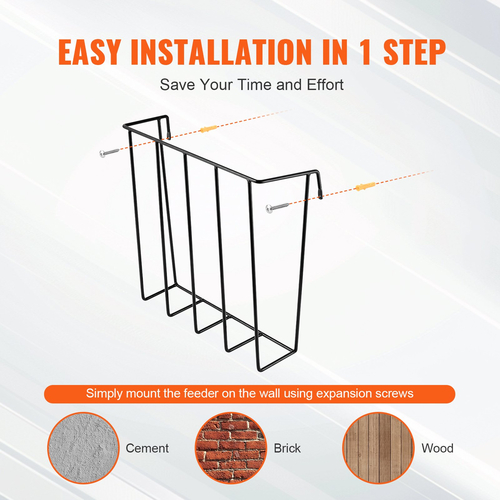 VEVOR Livestock Hay Feeder 24 γαλονιών επιτοίχια ράφι σανού κατσίκας για άλογα