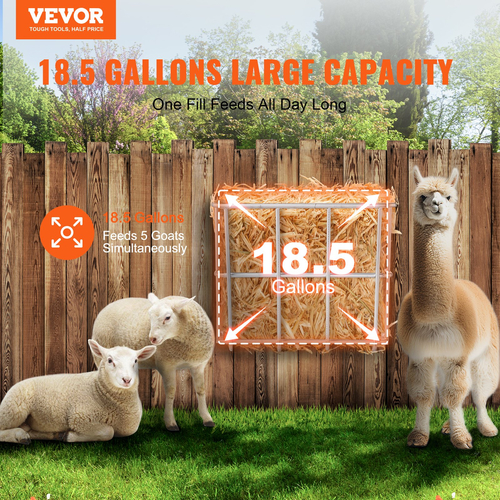 VEVOR Livestock Hay Feeder 18,5 γαλονιών Επιτοίχια ράφι σανού κατσίκας για άλογα