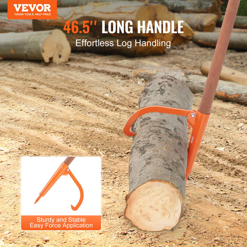 VEVOR Log Peavey 46.5 σε ξύλινη λαβή ανυψωτικό κορμών Max 18 σε κύλινδρο κορμού ανοίγματος
