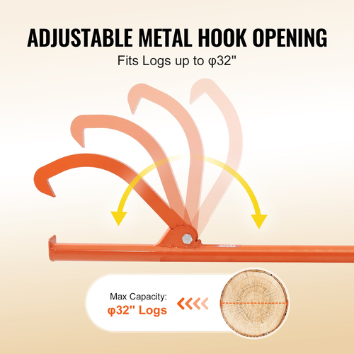 VEVOR Cant Hook Tool 46.5 σε Εργαλεία υλοτομίας βαρέως τύπου Steel Roller Forestry