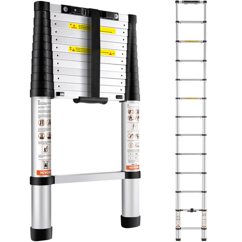 VEVOR Telescoping Ladder Aluminium Extension Step 12,5 ft Φορητό πολλαπλών χρήσεων