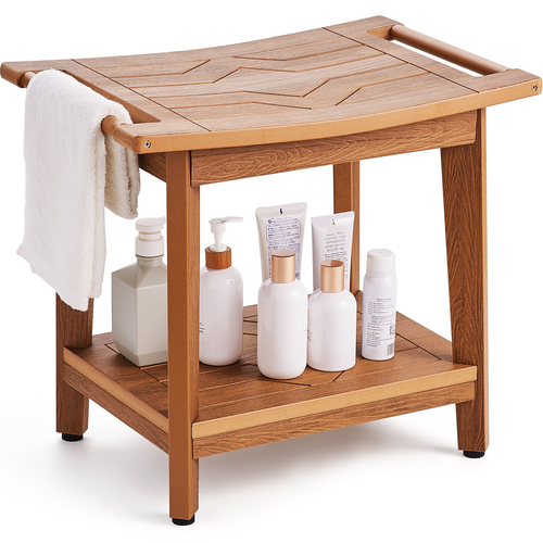 Πάγκος ντους VEVOR Poly Lumber 21 x 14 x 18,5 σε καρέκλα σκαμπό ντους για μπάνιο