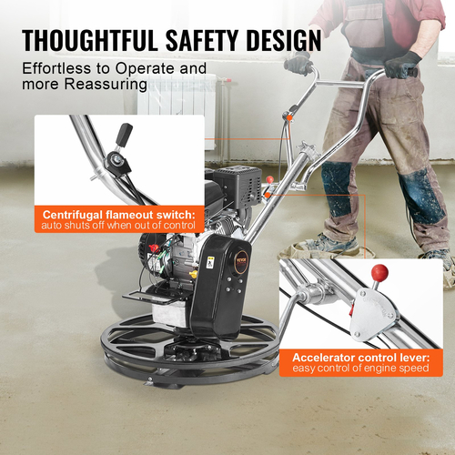 VEVOR Power Walk-Behind τσιμεντοσπάτουλα 24&quot; 6HP με τροφοδοσία αερίου με λεπίδα πλωτήρα