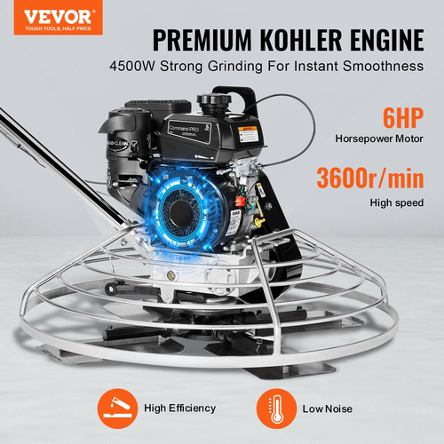 VEVOR Power Walk-Behind Τσιμεντοσπάτουλα 38&quot; 6HP με τροφοδοσία αερίου με λεπίδα πλωτήρα