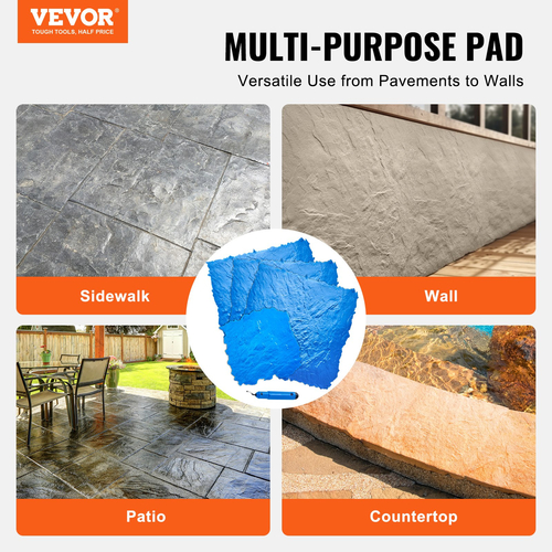 VEVOR Concrete Stamps Mat 36 in &amp; 18 in 4 τμχ Καλούπια πολυουρεθάνης με υφή