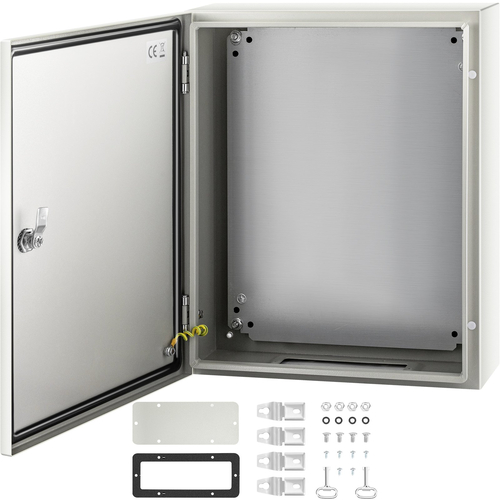 Ατσάλινο περίβλημα VEVOR NEMA, 20 x 16 x 6 \&#039;\&#039; NEMA 4X Steel Electrical Box, IP66 Waterproof &amp; Dustproof, Ηλεκτρικό κουτί σύνδεσης εξωτερικού/εσωτερικού χώρου, με πλάκα τοποθέτησης