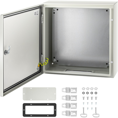 Ατσάλινο περίβλημα VEVOR NEMA, 20 x 20 x 6\&#039;\&#039; NEMA 4X Steel Electrical Box, IP66 Waterproof &amp; Dustproof, Ηλεκτρικό κουτί σύνδεσης εξωτερικού/εσωτερικού χώρου, με πλάκα τοποθέτησης