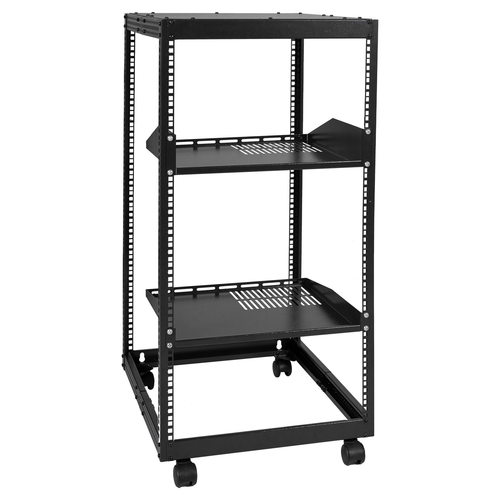 VEVOR 20U Open Frame Server Rack, Ρυθμιζόμενο βάθος 15&#039;&#039;-40&#039;&#039;, Free Standing ή Wall Mount Network Server Rack, 4 Post AV Rack με Casters, Χωράει όλο τον εξοπλισμό πληροφορικής δικτύωσης σας Μόντεμ AV Gear Router