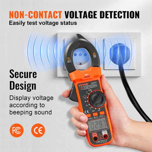 VEVOR Ψηφιακός μετρητής σφιγκτήρα Πολύμετρο True RMS AC DC Volt Amp NCV Measurement