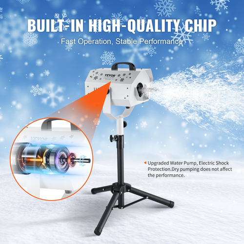 VEVOR Snow Machine 1200W Snow Making Machine with ρυθμιζόμενο ύψος βάσης