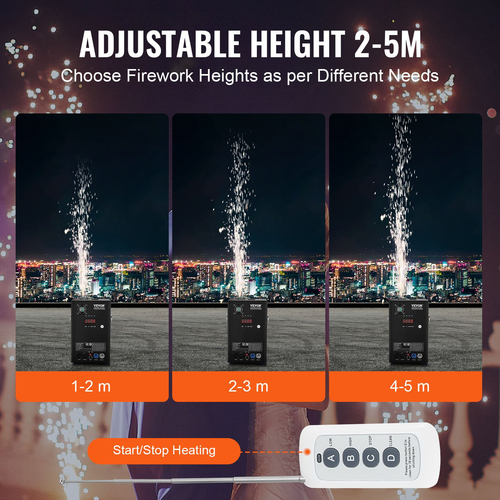 VEVOR Cold Spark Firework Machinex2 700W 2-5M Stage DJ Wedding Event Party