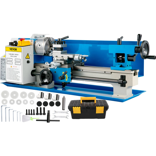 Μεταλλικός Τόρνος VEVOR 7x14 ιντσών 50-2500 RPM 550W Mini Bench Lathe 0,75HP Variable Spindle Speed ​​Machine Milling for Mini Precision Parts Processing Nylon Gear