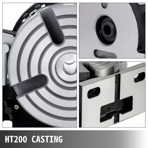 VEVOR 150mm/5.9In Vertical &amp; Horizontal Rotary Table, 150MM Dividing Head Στρογγυλή Περιστροφική Τραπεζιά Εργασίας Σύστημα Ευρετηρίου Μηχανής Φρέζας Ρυθμιζόμενη βίδα 5,9 ιντσών Σύστημα ευρετηρίου διαχωριστικής πλάκας