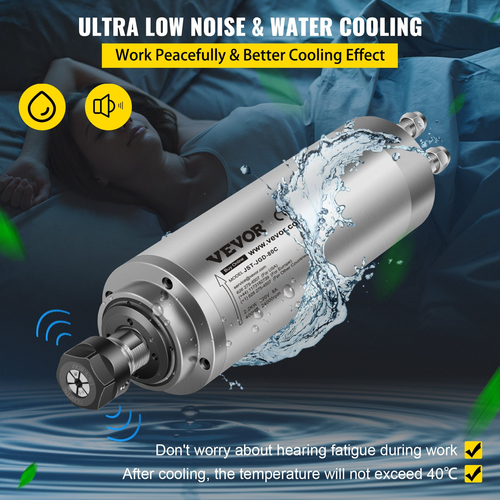 Υδροψυκτικός κινητήρας ατράκτου VEVOR 2,2KW 2220V ER20 CNC υδρόψυκτος κινητήρας για φρέζα με χάραξη CNC