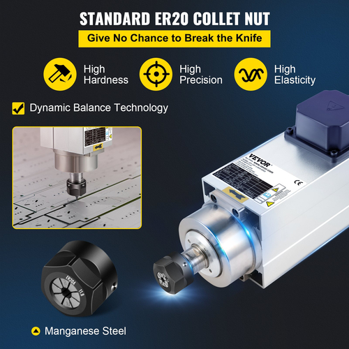 Αερόψυκτος κινητήρας ατράκτου VEVOR 3.0KW 220V CNC Αερόψυκτος άξονας κινητήρας για φρέζα χάραξης CNC