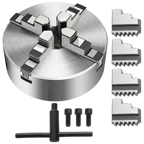VEVOR K12-125 125mm τσοκ τόρνου 5 ιντσών 4 σιαγόνων Αναστρέψιμο αυτοκεντριζόμενο CNC φρέζα από χυτοσίδηρο
