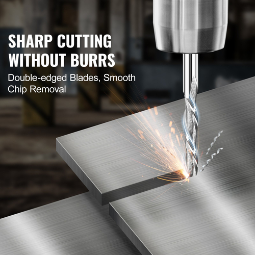 VEVOR 40 τμχ End Mills CNC Router Bits, 1/8&quot; Στέλεχος, CNC Cutter CNC Carving Bit Carving Set, Συμπεριλαμβανομένου μύλου με επίπεδη μύτη και μύτης με μπίλια 2 φλάουτου, μύτες CNC μπλε παλτών Nano και παλτών τιτανίου, για φρέζα