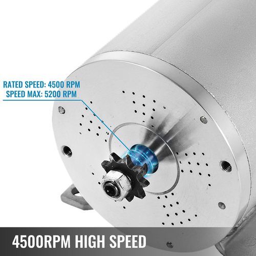 VEVOR 1800W 48V DC Ηλεκτρικός κινητήρας χωρίς ψήκτρες 5200 RPM E-bike DIY Mini Bike Go-kart