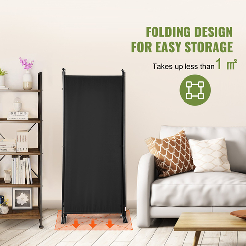 VEVOR Room Divider 3 Panel Αναδιπλούμενη Οθόνη Privacy 89&quot;x20.3&quot;x72.8&quot;Office Dark Black