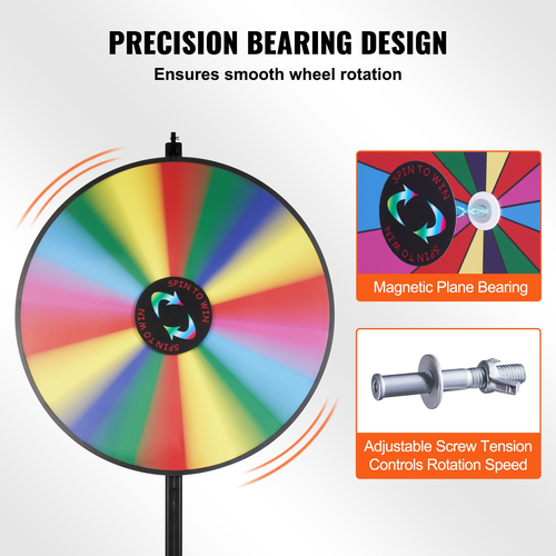 VEVOR 36 ιντσών Spinning Prize Wheel, 18 Slots Spinning Wheel, Roulette Wheel with Dry Ease and 2 Markers, Standing on table ή στο πάτωμα Win Fortune Spin Games στο Party Pub Trade Show Carnival