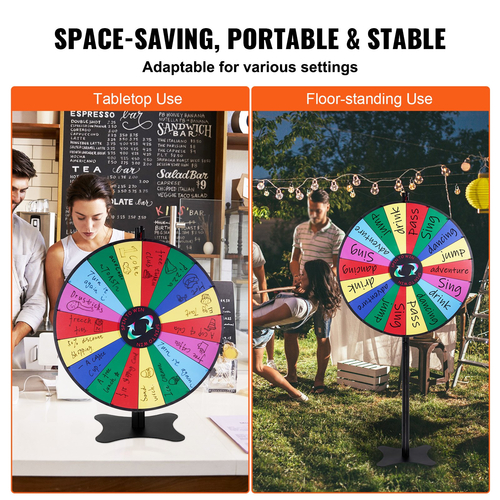 VEVOR 36 ιντσών Spinning Prize Wheel, 18 Slots Spinning Wheel, Roulette Wheel with Dry Ease and 2 Markers, Standing on table ή στο πάτωμα Win Fortune Spin Games στο Party Pub Trade Show Carnival