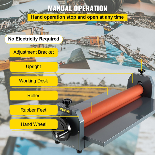 VEVOR 39&quot; 1000mm Εγχειρίδιο Cold Roll Laminator Vinyl Photo Film Mounting Μηχανή πλαστικοποίησης κρύου ρολού Μηχανή πλαστικοποίησης