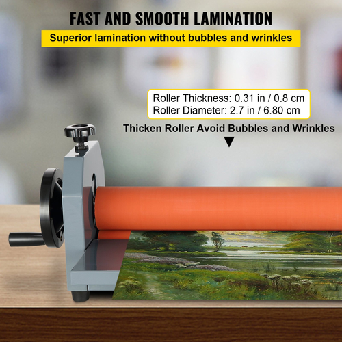VEVOR 25,5&quot; 650mm Εγχειρίδιο Cold Roll Laminator Vinyl Photo Film Mounting Μηχανή πλαστικοποίησης κρύου ρολού