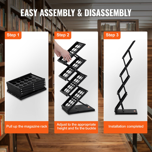 Μπροσούρα VEVOR Foldable Magazine Display Rack 4 Pocket Literature Display Stand