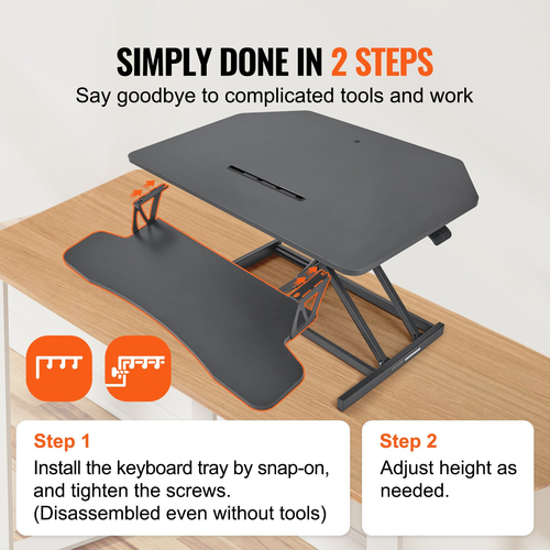 Μετατροπέας γραφείου VEVOR Standing Desk Riser δύο επιπέδων Stand up Desk Riser, Large Sit to Stand Desk Converter 36 ιντσών, ρυθμιζόμενο ύψος 5,5-20,1 ιντσών, για οθόνη, πληκτρολόγιο και αξεσουάρ που χρησιμοποιούνται στο Home Office