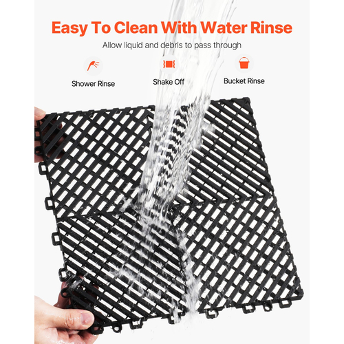 VEVOR Dranage Mat Modular πλακάκι δαπέδου 12&quot; x 12&quot; Ενσωματωμένο μαξιλάρι αποστράγγισης