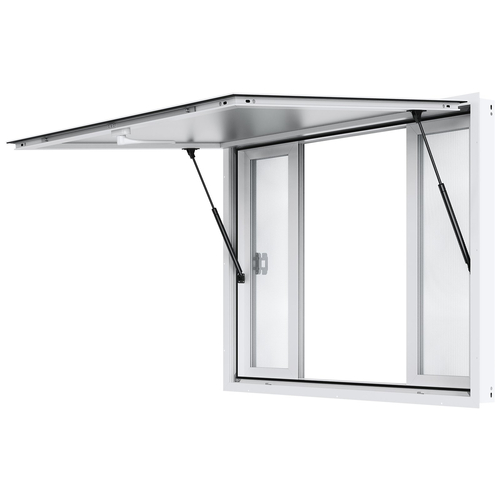 VEVOR 48&quot; L x 36&quot; W Στάση παραχώρησης Παραθύρου σερβιρίσματος Food Truck Service Τέντα