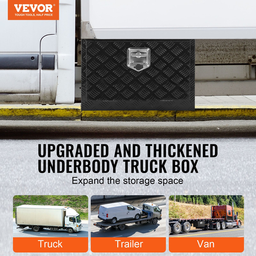 VEVOR Underbody Truck Tool Box 24&quot; x 14&quot; x 16&quot; Trailer RV Tool Storage