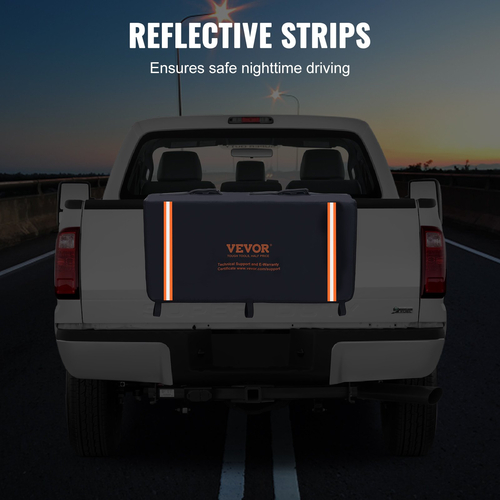 VEVOR Tailgate Bike Pad, 840 mm Truck Tailgate Pad Carry 2 Mountain Bikes, Pail Protection Pack με ανακλαστικές λωρίδες και τσέπες εργαλείων, Universal μαξιλαράκι πίσω πόρτας για φορτηγά μικρού μεγέθους