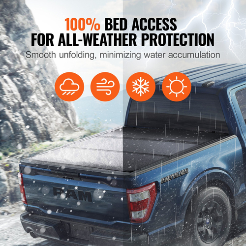 Κάλυμμα κρεβατιού φορτηγού VEVOR Tri-Fold Tonneau για Ford F-250 F-350 Super Duty 1999-2024