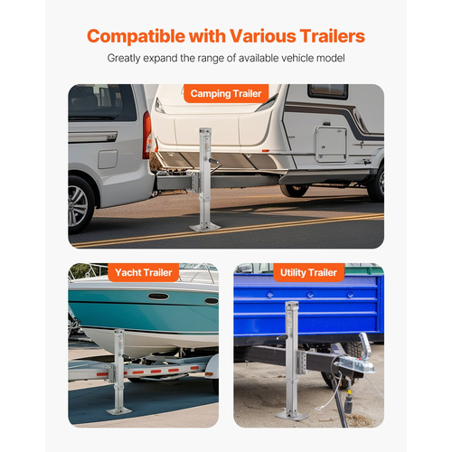 VEVOR Trailer Jack Bolt-on Trailer Tongue Jack 8000 lbs Static Load 28,5&quot; Ταξίδι