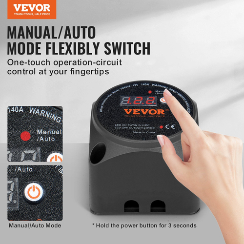 VEVOR Split Charge Relay Voltage Sense Relay 12V 140A Dual Battery Isolator