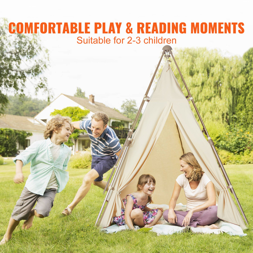 VEVOR Kids Play Tent Teepee Tent for Kids Πτυσσόμενη σκηνή για νήπια με χαλάκι και τσάντα