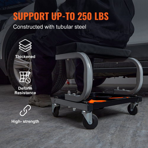 VEVOR Mechanics Σκαμπό γκαράζ 250 LBS Mechanic Creeper Seat Under Car Tool Tray