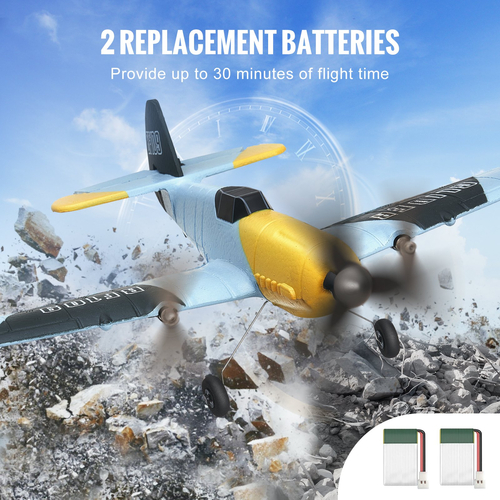 VEVOR RC Airplane WWII Fighter EPP Foam RC Plane Toy με τηλεχειριστήριο 2,4 GHz