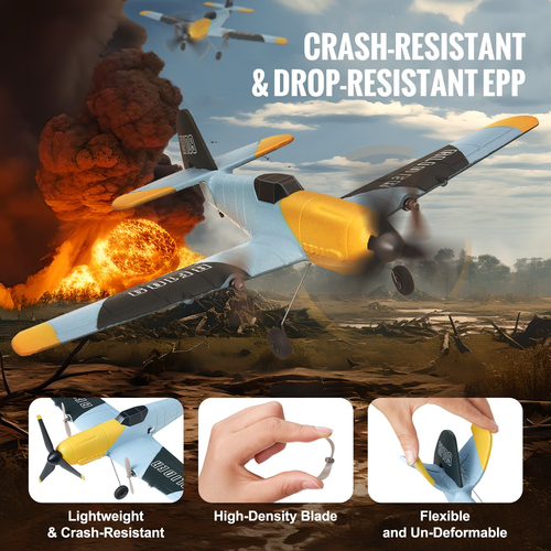 VEVOR RC Airplane WWII Fighter EPP Foam RC Plane Toy με τηλεχειριστήριο 2,4 GHz