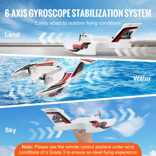 VEVOR RC Airplane Amphibious EPP Foam RC Plane Toy με τηλεχειριστήριο 2,4 GHz