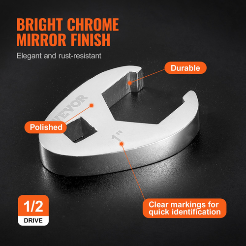 Σετ κλειδιού VEVOR 3/8&quot; Drive Crowfoot με 2 ράβδους επέκτασης, σετ κλειδιού ποδιών Crows 24 τεμαχίων, SAE 3/8&quot;-1&quot; και Metric 10-22 mm, Σετ κλειδιού Crowfoot από ατσάλι CR-MO, με EVA Tool Organizer