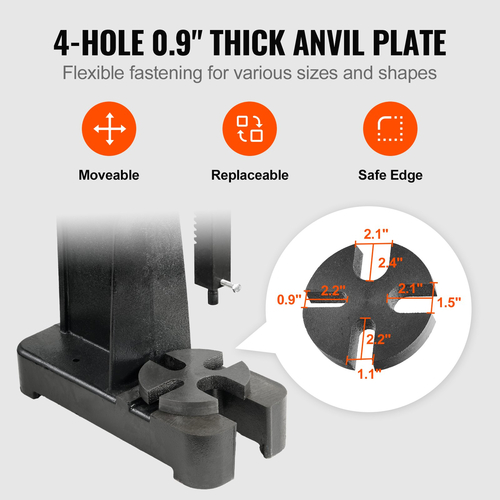 Πρέσα Arbor VEVOR, Χειροκίνητη πρέσα Arbor 3 Ton, Μέγιστο Ύψος 12,2&quot; Χειροκίνητη Επιτραπέζια πρέσα Arbor Arbor βαρέως τύπου, Πρέσα χειρός ακριβείας για στάμπα, κάμψη, τέντωμα, διαμόρφωση