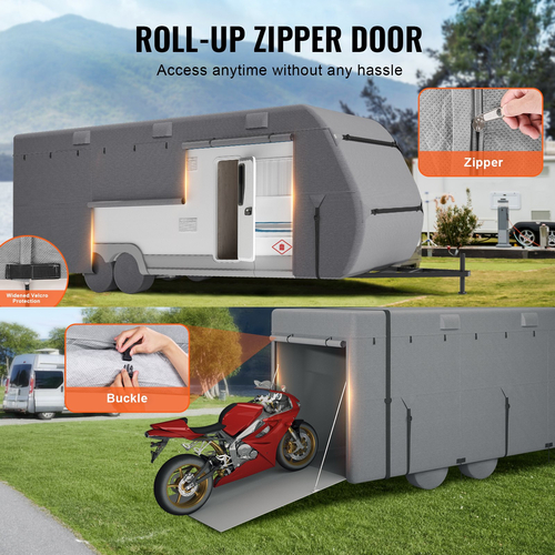 VEVOR Trailer Travel RV Cover 27-30 ft Class A Camper Cover Non-woven Fabric