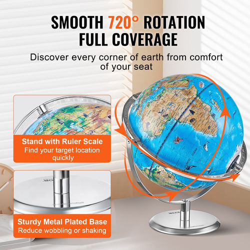 VEVOR Educational Globe for Kids 10 in/254 mm Interactive AR World Globe APP (Γλώσσα χάρτη: Αγγλικά)