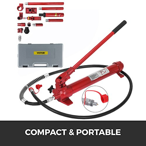 Κιτ επισκευής αμαξώματος VEVOR 10Ton Power Hydraulic Jack Holder for Auto Car Repair Tool with Hose Lift Ram Ram 1,4M
