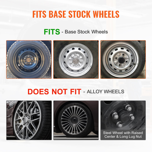 VEVOR 15&quot; Κάλυμμα τροχού Hubcaps Σετ 4 στιβαρών καπακιών για όλες τις καιρικές συνθήκες